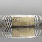 UNIQUE SOLID 14K YELLOW & WHITE GOLD MENS WEDDING BAND RING SZ 12.5 ~ 3 GRAMS