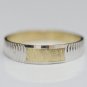 UNIQUE SOLID 14K YELLOW & WHITE GOLD MENS WEDDING BAND RING SZ 12.5 ~ 3 GRAMS