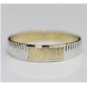 UNIQUE SOLID 14K YELLOW & WHITE GOLD MENS WEDDING BAND RING SZ 12.5 ~ 3 GRAMS
