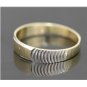 UNIQUE SOLID 14K YELLOW & WHITE GOLD MENS WEDDING BAND RING SZ 12.5 ~ 3 GRAMS