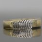 UNIQUE SOLID 14K YELLOW & WHITE GOLD MENS WEDDING BAND RING SZ 12.5 ~ 3 GRAMS