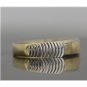 UNIQUE SOLID 14K YELLOW & WHITE GOLD MENS WEDDING BAND RING SZ 12.5 ~ 3 GRAMS
