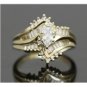 UNIQUE 14K YELLOW GOLD 0.56 TCW MARQUISE DIAMOND ENGAGEMENT RING ~ SIZE 6