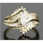 UNIQUE 14K YELLOW GOLD 0.56 TCW MARQUISE DIAMOND ENGAGEMENT RING ~ SIZE 6
