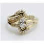 UNIQUE 14K YELLOW GOLD 0.56 TCW MARQUISE DIAMOND ENGAGEMENT RING ~ SIZE 6