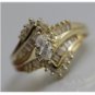 UNIQUE 14K YELLOW GOLD 0.56 TCW MARQUISE DIAMOND ENGAGEMENT RING ~ SIZE 6
