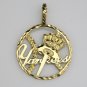 14K SOLID YELLOW GOLD NEW YORK YANKEES BASEBALL TEAM CHARM / PENDANT ~ FREE S&H