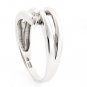 BEAUTIFUL 18K WHITE GOLD & 3 ROUND BRILLIANT DIAMOND FASHION RING ~ FREE S&H
