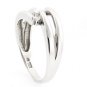 BEAUTIFUL 18K WHITE GOLD & 3 ROUND BRILLIANT DIAMOND FASHION RING ~ FREE S&H