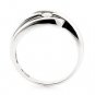 BEAUTIFUL 18K WHITE GOLD & 3 ROUND BRILLIANT DIAMOND FASHION RING ~ FREE S&H