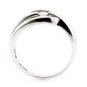 BEAUTIFUL 18K WHITE GOLD & 3 ROUND BRILLIANT DIAMOND FASHION RING ~ FREE S&H