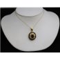 VINTAGE 18K YELLOW GOLD & 4.5CT GARNET FLORAL FILIGREE PENDANT NECKLACE ENHANCER