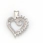 BEAUTIFUL 10K SOLID WHITE GOLD AND DIAMONDS HEART CHARM / PENDANT - MINT COND'