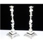STUNNING SOLID 925 STERLING SILVER PAIR SHABBAT CANDLESTICKS 12" TALL ~BRAND NEW