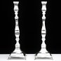 STUNNING SOLID 925 STERLING SILVER PAIR SHABBAT CANDLESTICKS 12" TALL ~BRAND NEW