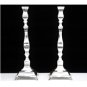 STUNNING SOLID 925 STERLING SILVER PAIR SHABBAT CANDLESTICKS 12" TALL ~BRAND NEW