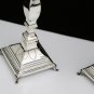 STUNNING SOLID 925 STERLING SILVER PAIR SHABBAT CANDLESTICKS 12" TALL ~BRAND NEW