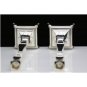 STUNNING SOLID 925 STERLING SILVER PAIR SHABBAT CANDLESTICKS 12" TALL ~BRAND NEW