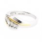 BEAUTIFUL 14K TWO TONE GOLD & MARQUISE DIAMOND FASHION RING BAND~ FREE S&H