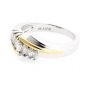 BEAUTIFUL 14K TWO TONE GOLD & MARQUISE DIAMOND FASHION RING BAND~ FREE S&H