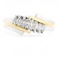 BEAUTIFUL 14K TWO TONE GOLD & MARQUISE DIAMOND FASHION RING BAND~ FREE S&H