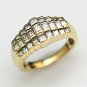 ESTATE 14K SOLID YELLOW GOLD & 1CT PRINCESS CUT DIAMOND STEP RING BAND ~ PRETTY!