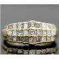 ESTATE 14K SOLID YELLOW GOLD & 1CT PRINCESS CUT DIAMOND STEP RING BAND ~ PRETTY!