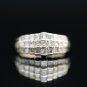 ESTATE 14K SOLID YELLOW GOLD & 1CT PRINCESS CUT DIAMOND STEP RING BAND ~ PRETTY!