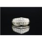 ESTATE 14K SOLID YELLOW GOLD & 1CT PRINCESS CUT DIAMOND STEP RING BAND ~ PRETTY!