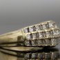 ESTATE 14K SOLID YELLOW GOLD & 1CT PRINCESS CUT DIAMOND STEP RING BAND ~ PRETTY!