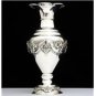 NEW 925 STERLING SILVER INTRICATE REPOUSSE FLORAL MOTIF FLOWER VASE ~MAGNIFICENT