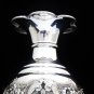 NEW 925 STERLING SILVER INTRICATE REPOUSSE FLORAL MOTIF FLOWER VASE ~MAGNIFICENT
