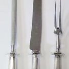 Vintage Sterling Silver & Stainless Steel Hunt Silver Co. 3 Pc Carving Set RARE!