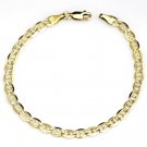 10K SOLID YELLOW GOLD 4.5MM ITALIAN ANCHOR MARINER LINK CHAIN BRACELET 7.25" 3GR