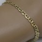 10K SOLID YELLOW GOLD 4.5MM ITALIAN ANCHOR MARINER LINK CHAIN BRACELET 7.25" 3GR