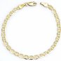 10K SOLID YELLOW GOLD 4.5MM ITALIAN ANCHOR MARINER LINK CHAIN BRACELET 7.25" 3GR