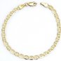 10K SOLID YELLOW GOLD 4.5MM ITALIAN ANCHOR MARINER LINK CHAIN BRACELET 7.25" 3GR