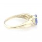 STUNNING 14K SOLID YELLOW GOLD 1 CARAT PEAR SHAPED TANZANITE RING ~ SIZE 8