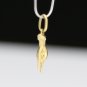 SOLID ITALIAN 18K YELLOW GOLD ROCK & ROLL / ROCK ON HAND SIGN 3D PENDANT / CHARM
