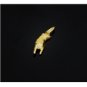 SOLID ITALIAN 18K YELLOW GOLD ROCK & ROLL / ROCK ON HAND SIGN 3D PENDANT / CHARM