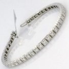 GORGEOUS 14K WHITE GOLD & 4.87 TCW DIAMOND BOX TENNIS BRACELET ~ BRAND NEW ~