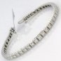 GORGEOUS 14K WHITE GOLD & 4.87 TCW DIAMOND BOX TENNIS BRACELET ~ BRAND NEW ~