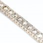 GORGEOUS 14K WHITE GOLD & 4.87 TCW DIAMOND BOX TENNIS BRACELET ~ BRAND NEW ~