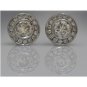18K WHITE GOLD 1.09CT ROUND DIAMOND HALO STUD EARRINGS & MECAN ALPHA BACKS ~ NEW