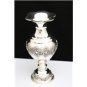 MAGNIFICENT 925 STERLING SILVER INTRICATE REPOUSSE FLORAL MOTIF FLOWER VASE ~NEW