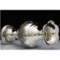 MAGNIFICENT 925 STERLING SILVER INTRICATE REPOUSSE FLORAL MOTIF FLOWER VASE ~NEW