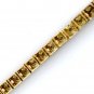 ELEGANT 14K SOLID YELLOW GOLD & .53 TCW DIAMOND BOX TENNIS BRACELET ~ FREE S&H