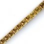 ELEGANT 14K SOLID YELLOW GOLD & .53 TCW DIAMOND BOX TENNIS BRACELET ~ FREE S&H