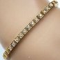 ELEGANT 14K SOLID YELLOW GOLD & .53 TCW DIAMOND BOX TENNIS BRACELET ~ FREE S&H