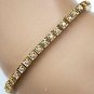 ELEGANT 14K SOLID YELLOW GOLD & .53 TCW DIAMOND BOX TENNIS BRACELET ~ FREE S&H